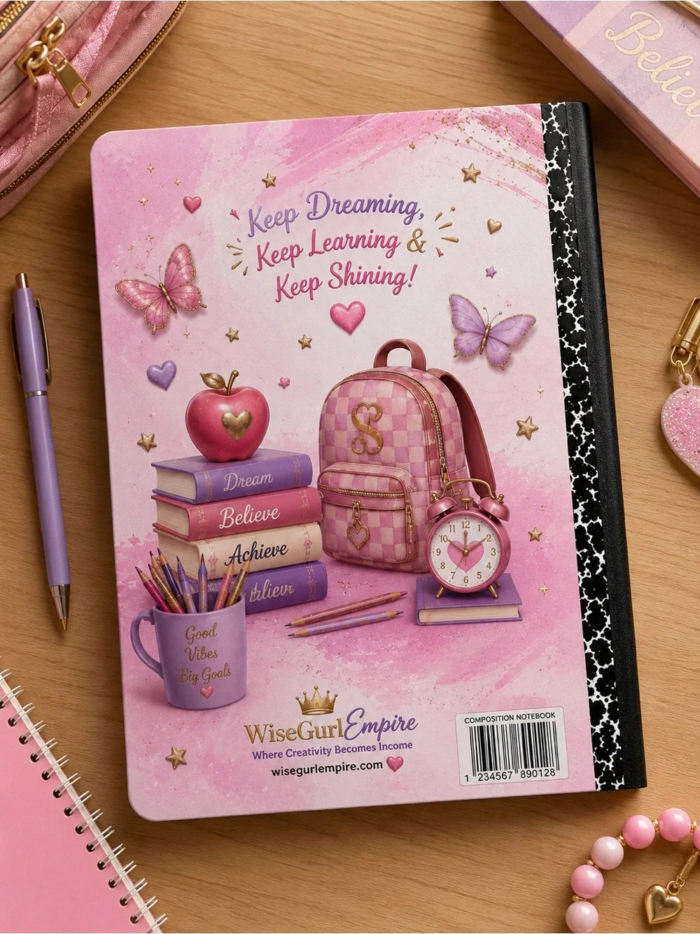 Personalized Black Girl Composition Notebook